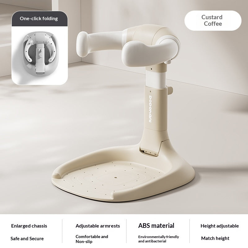Foldable Baby Bathing Stand No Assembly Toddler Bathroom Storage