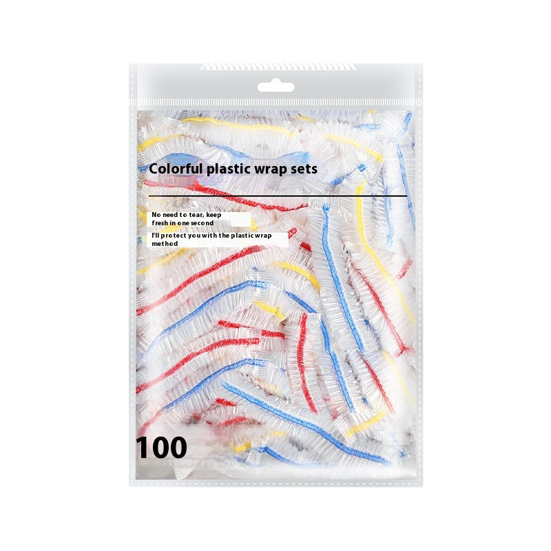Disposable Food Grade Plastic Cover Pack - Elastic Fresh-Keeping Wrap