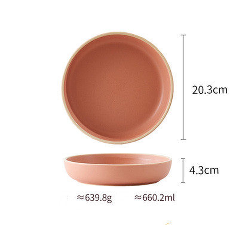 Ceramic Dinner Plate Set - Matte Finish, Microwave & Dishwasher Safe