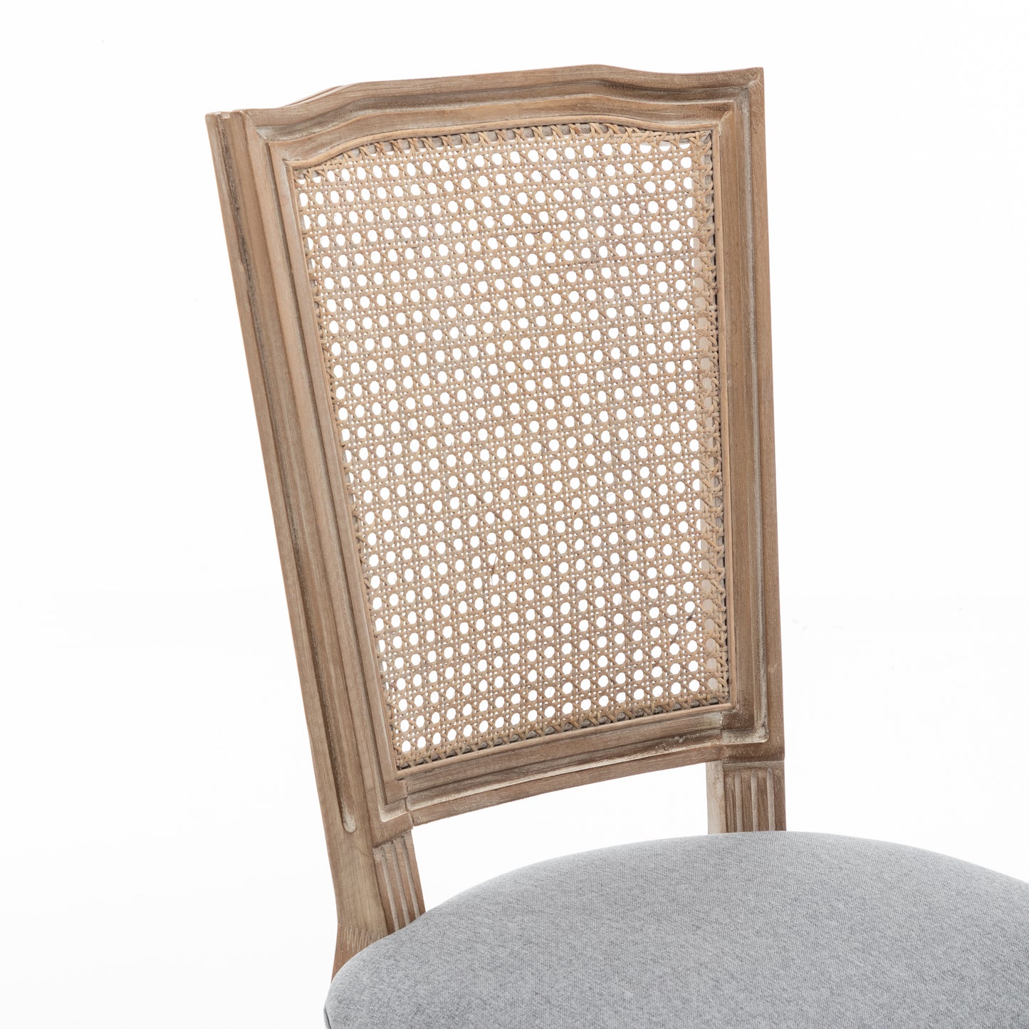 Farmhouse Solid Wood Dining Chairs with Cushioned Seat - Set of 2