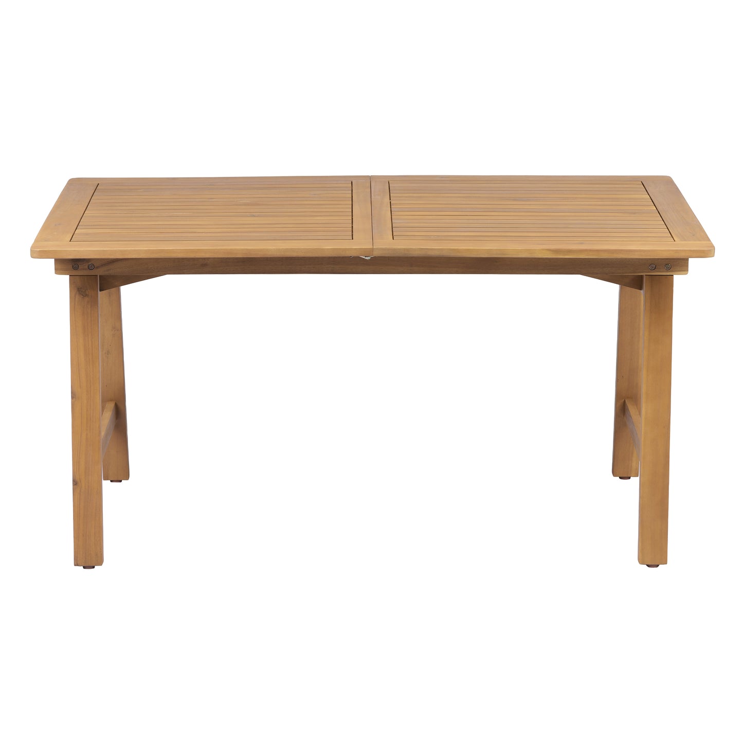Extendable Acacia Wood Outdoor Dining Table - Teak Finish