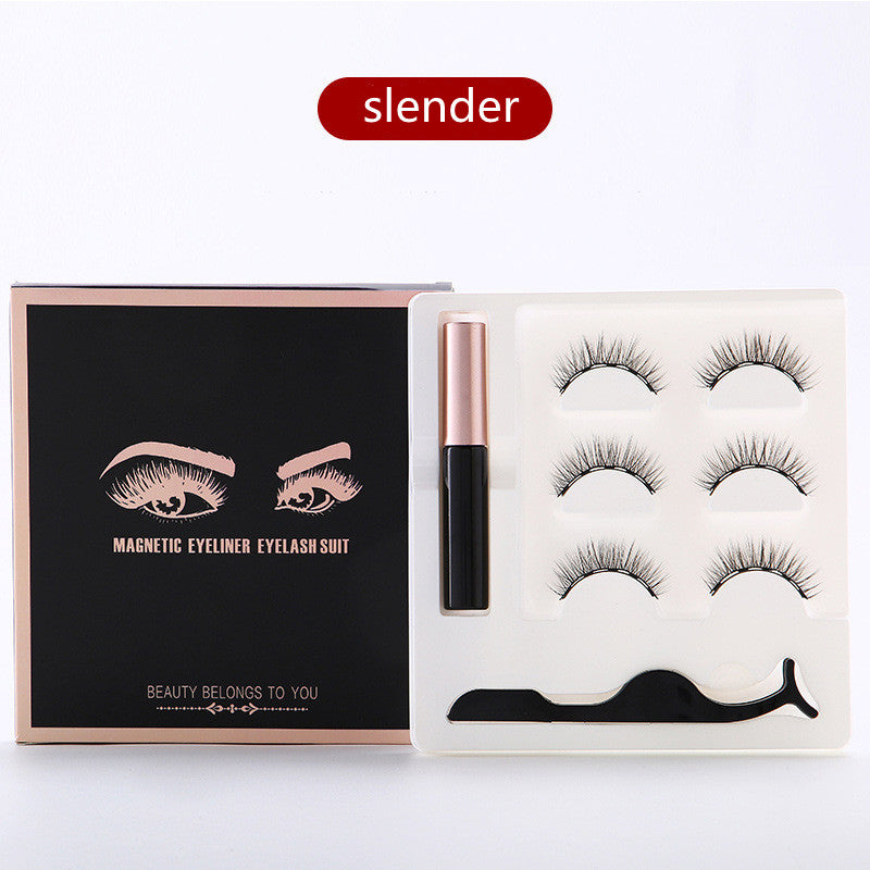Magnetic Eyelash Set with Eyeliner and Tweezers - Natural, Thick, Slender Variants