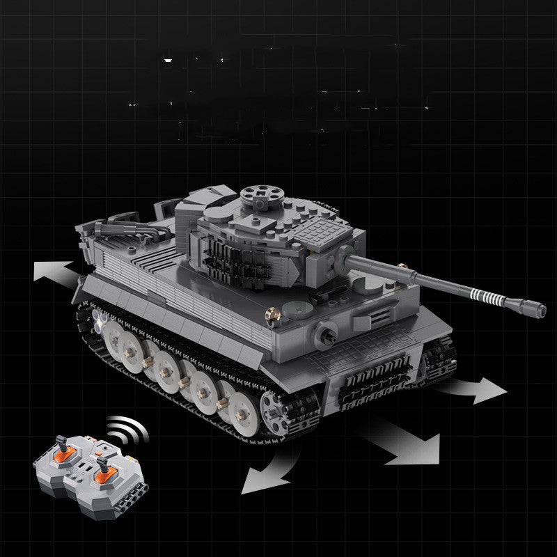 WWII Tiger Tank Building Kit - Military Machinery Model with Remote Control