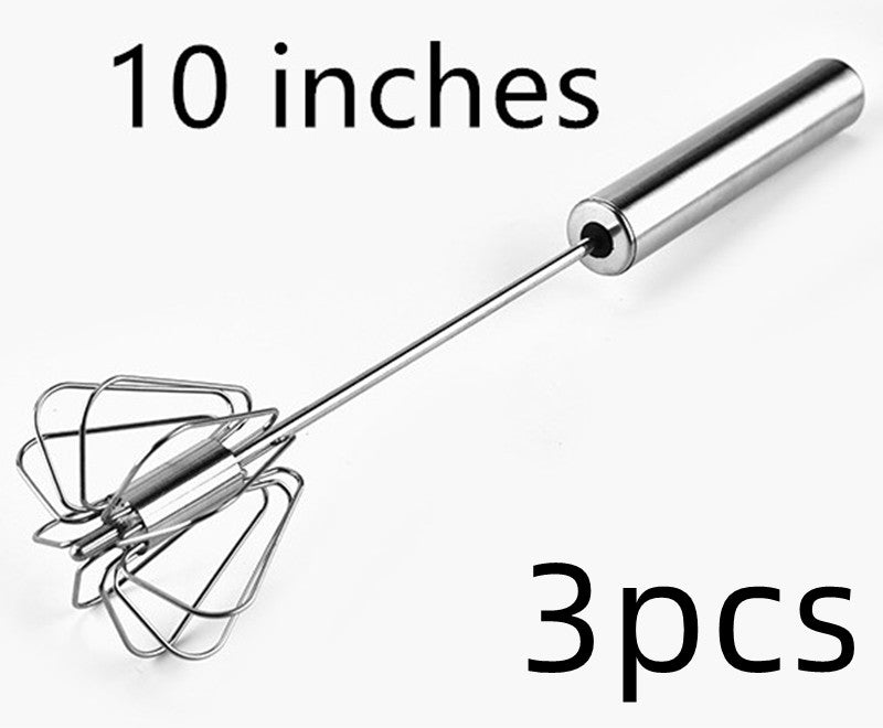 Stainless Steel Egg Beater Handheld Kitchen Tool - Semi Automatic, Easy to Use