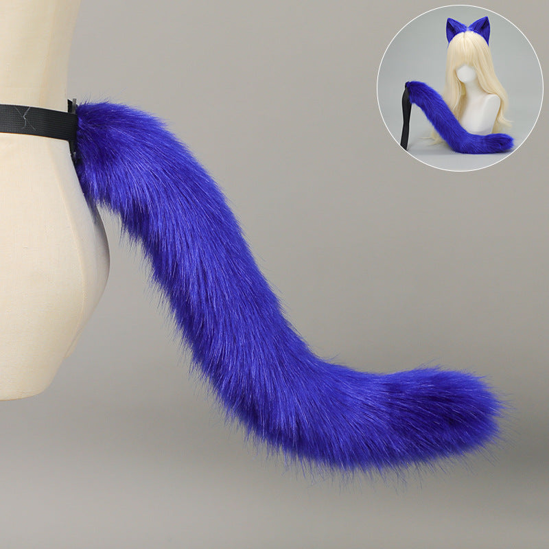 Cat Ear Headband and Tail Set - Plush, Trendy Cat Costume Accessory
