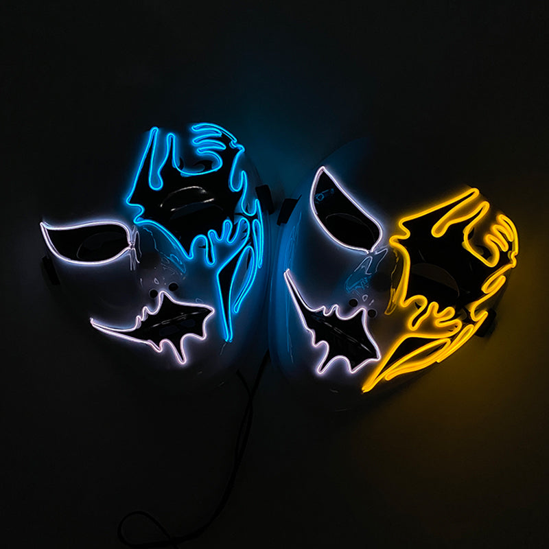 Halloween Zombie Mask Glowing LED Party Mask with Multiple Colors