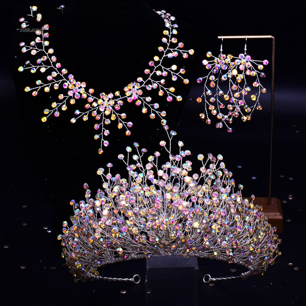 Rhinestone Crown Wedding Headdress - Multiple Styles