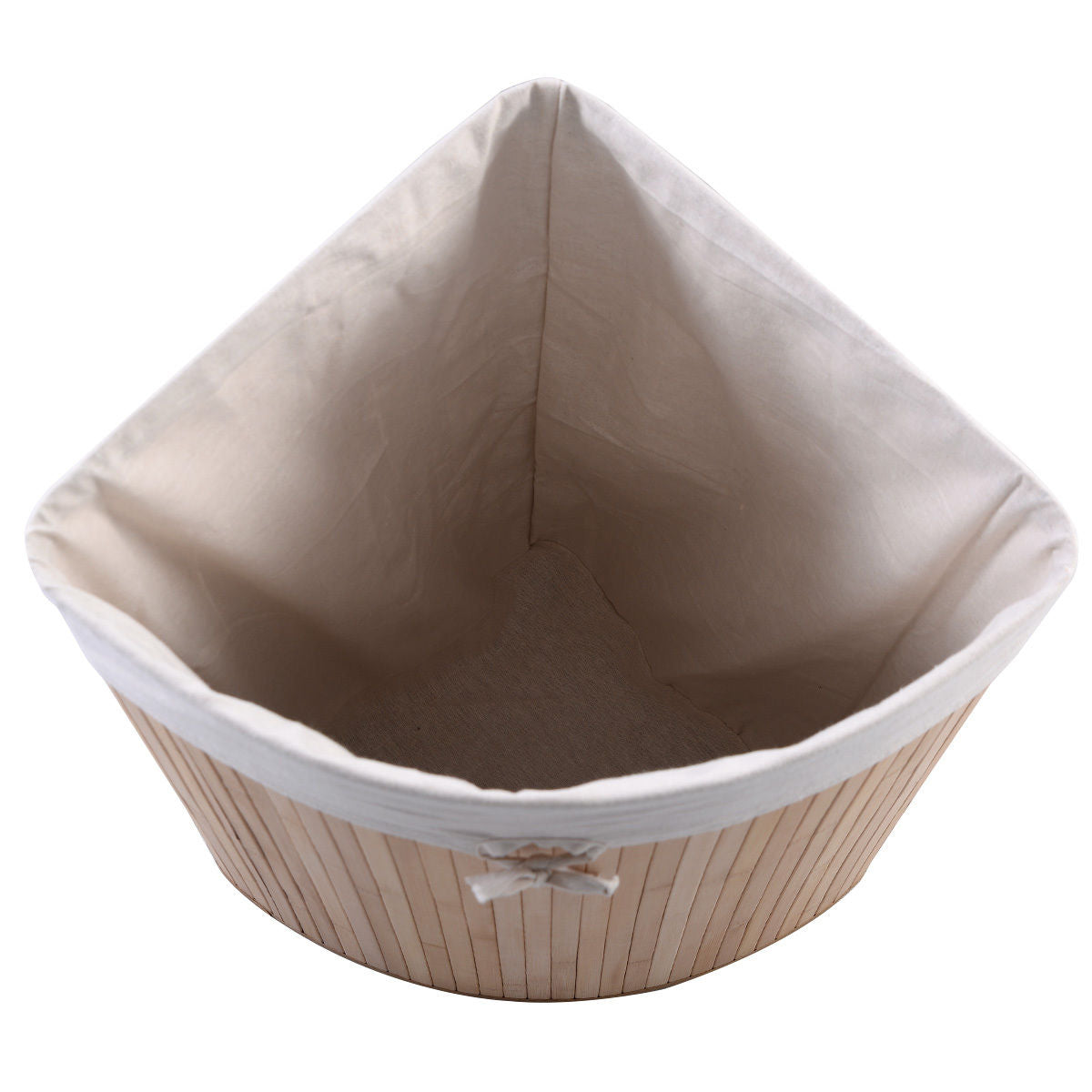Natural Bamboo Laundry Hamper with Removable Lid - 72L Capacity