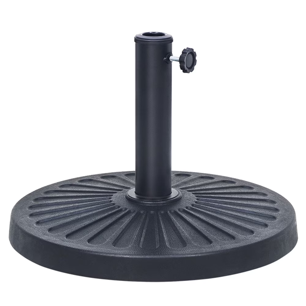 26.5 Lb Outdoor Patio Umbrella Base Black - Heavy Duty Garden Stand for Yard Poolside