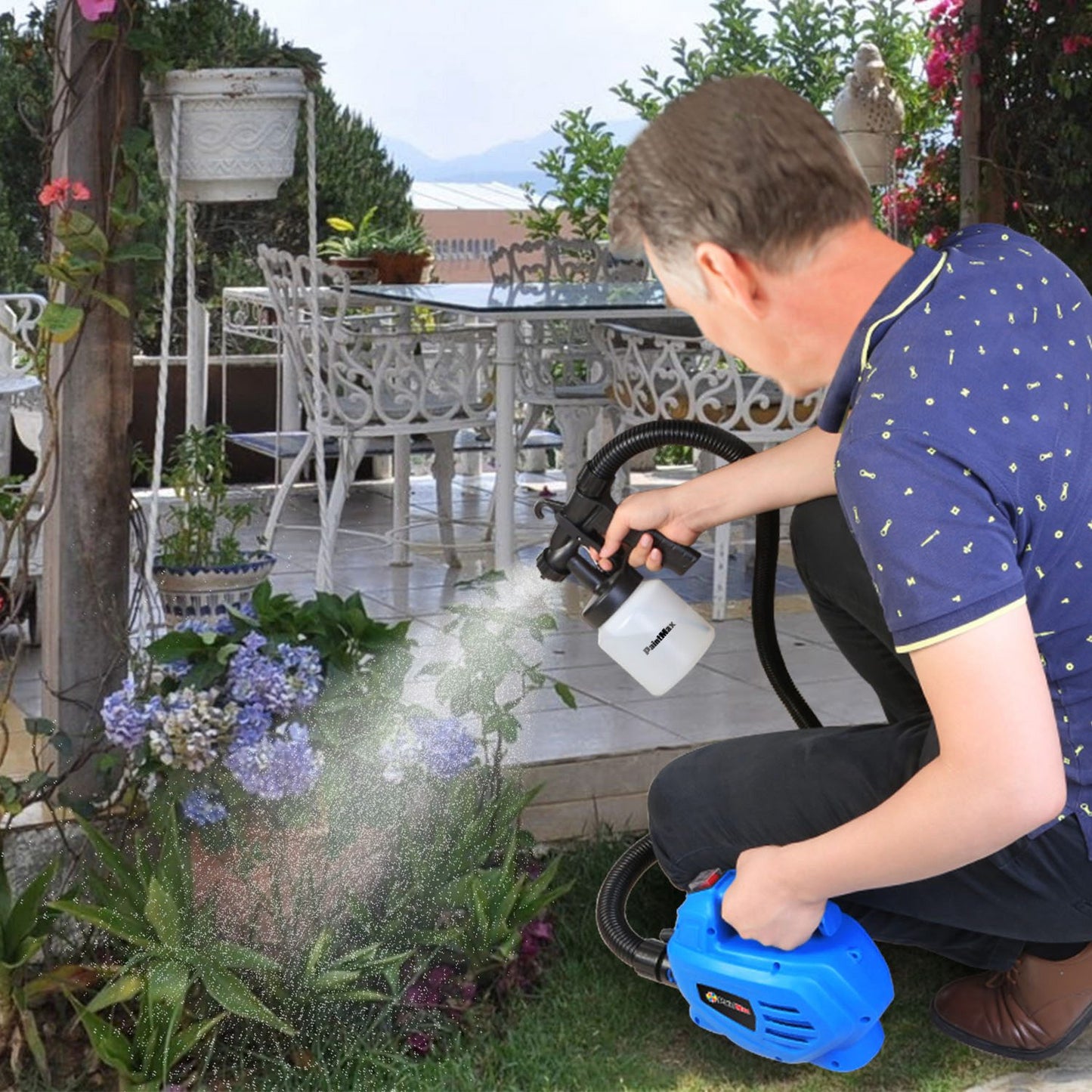 800ML Paint Spray Gun for Home Garden Decoration - 3 Pattern HVLP Painter