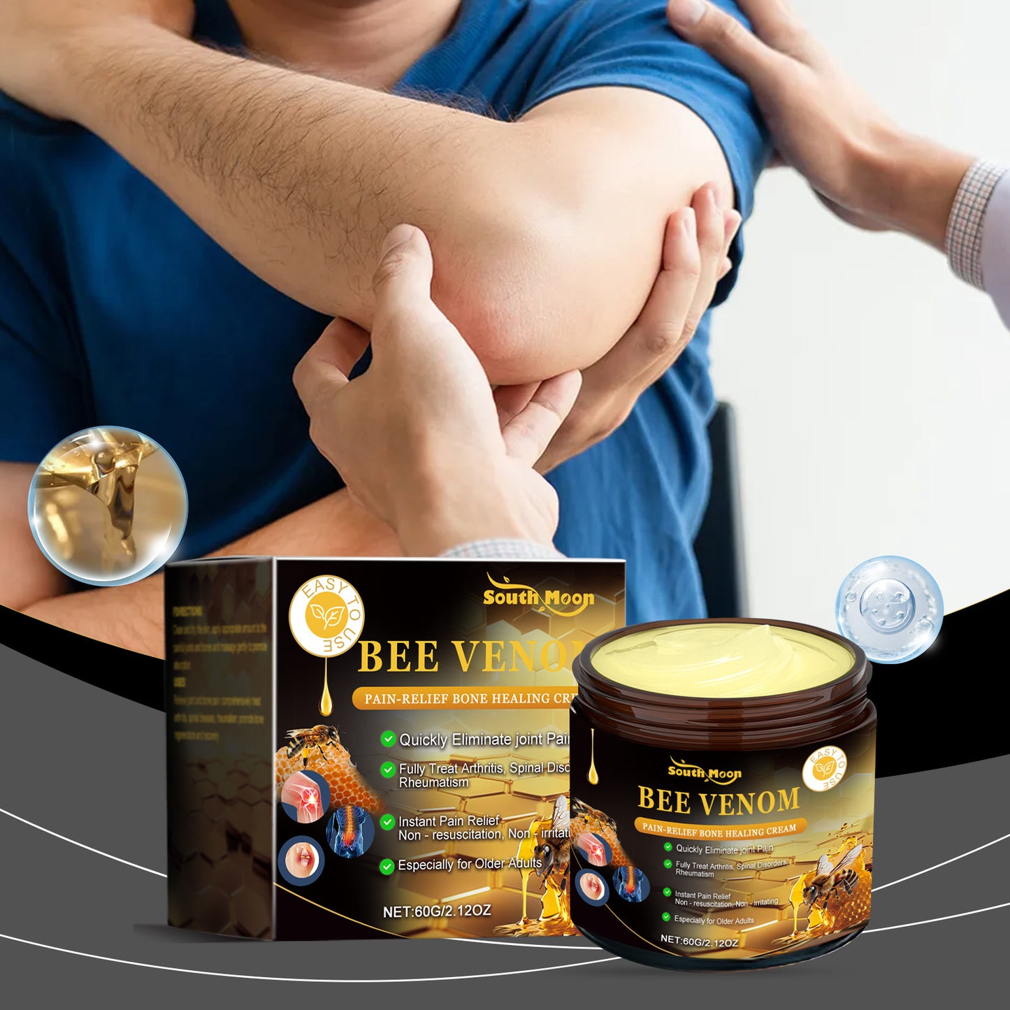 Soothing Knee and Joint Cream for Discomfort Relief - 60g