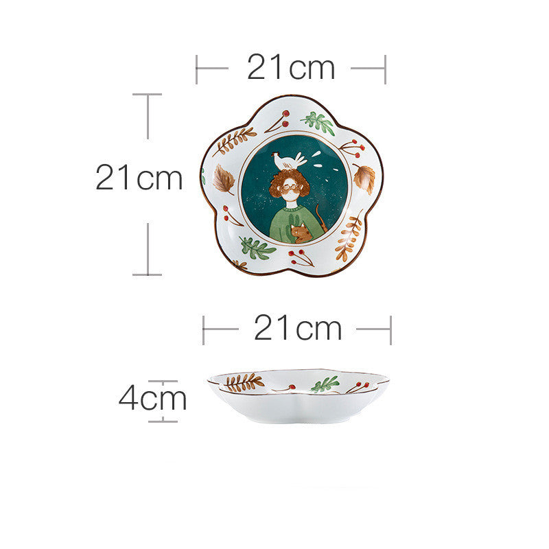 Ceramic Tableware Set Household Porcelain Dish and Bowl Collection
