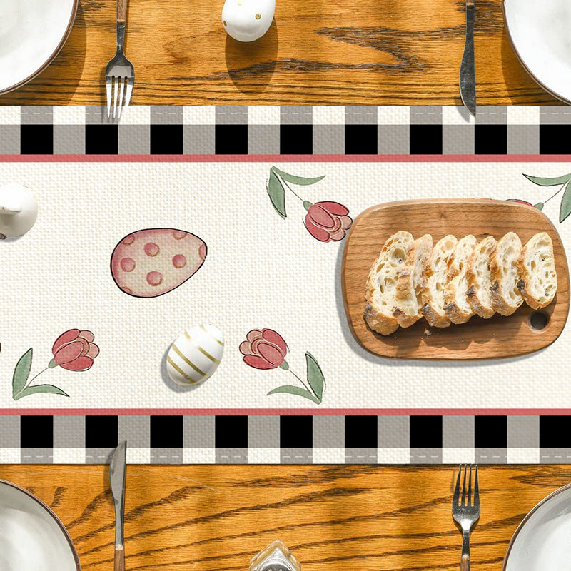 Linen Printed Table Runner - Insulated Festival Home Decor 30x180cm