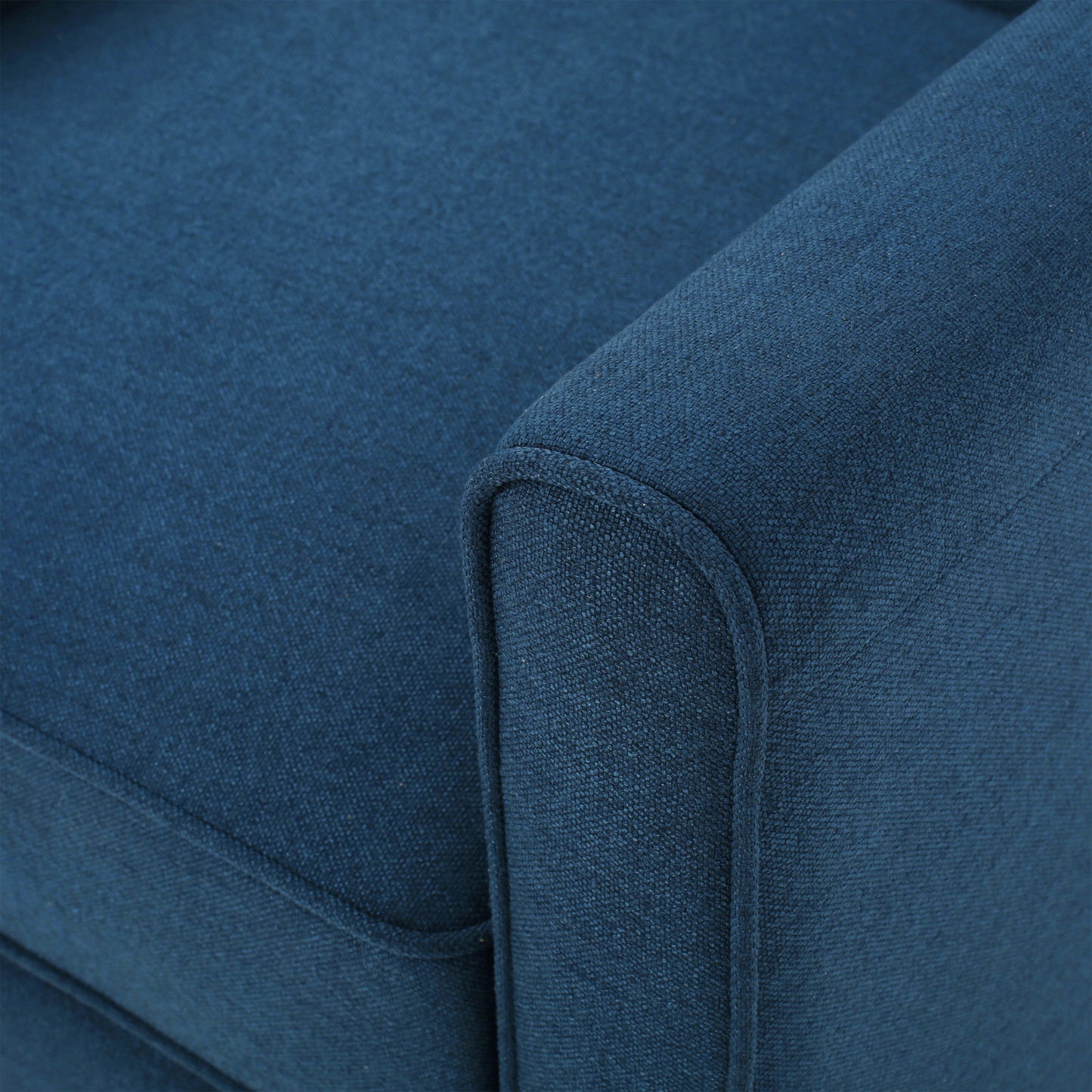 Navy Blue Fabric Push Back Recliner Chair for Small Spaces