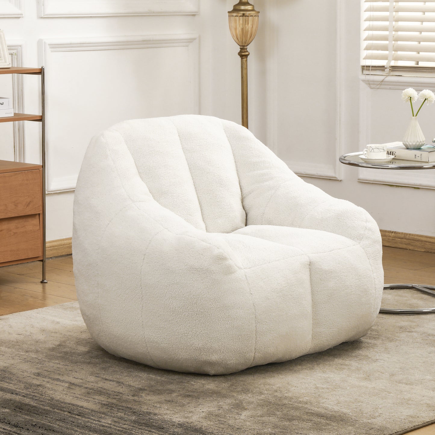 Bean Bag Chair With Filler, Sofa Tufted Soft Stuffed Filling, Fluffy
