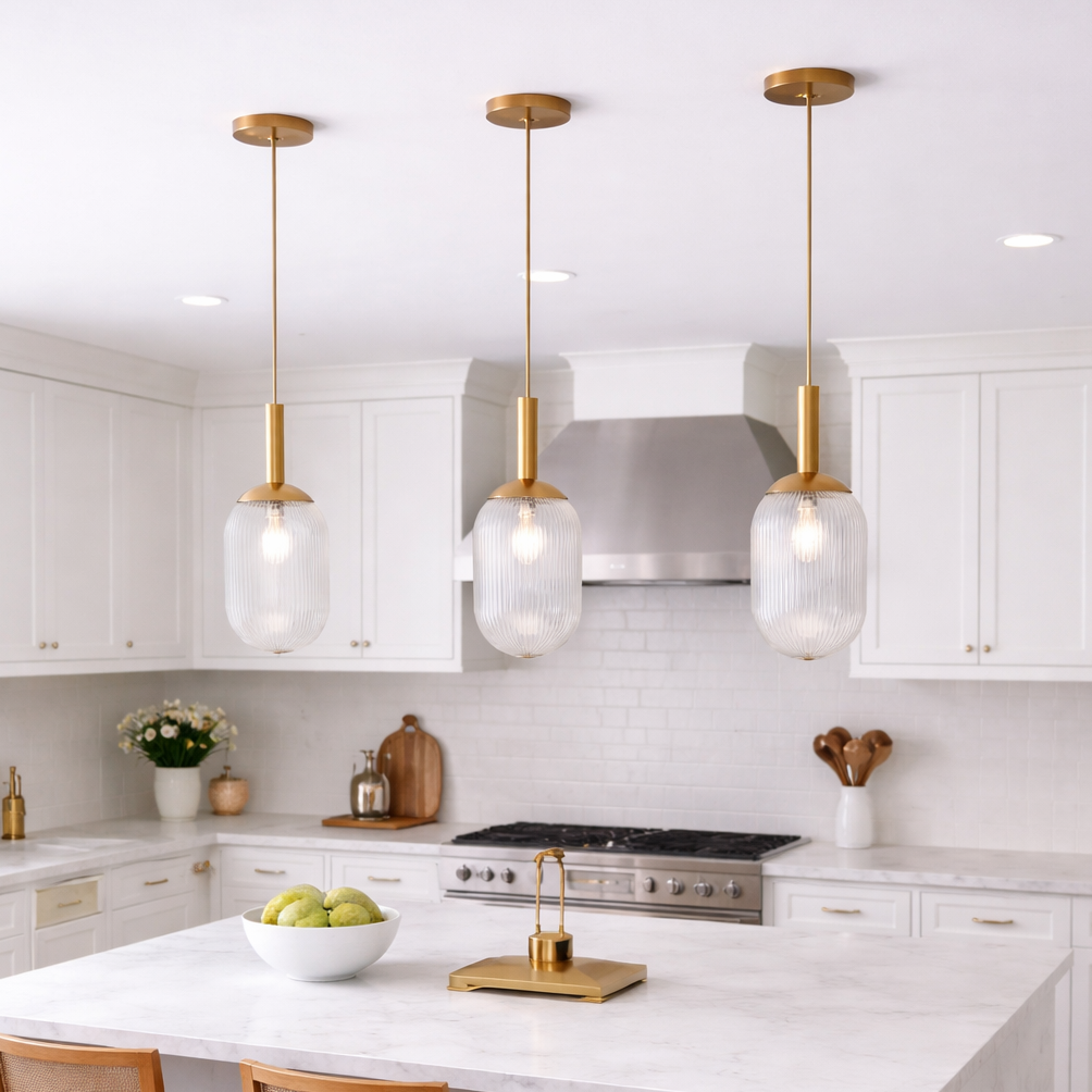 Modern Style Pendant Lamp - Bronze And Clear 110-120V Bedside Bedroom