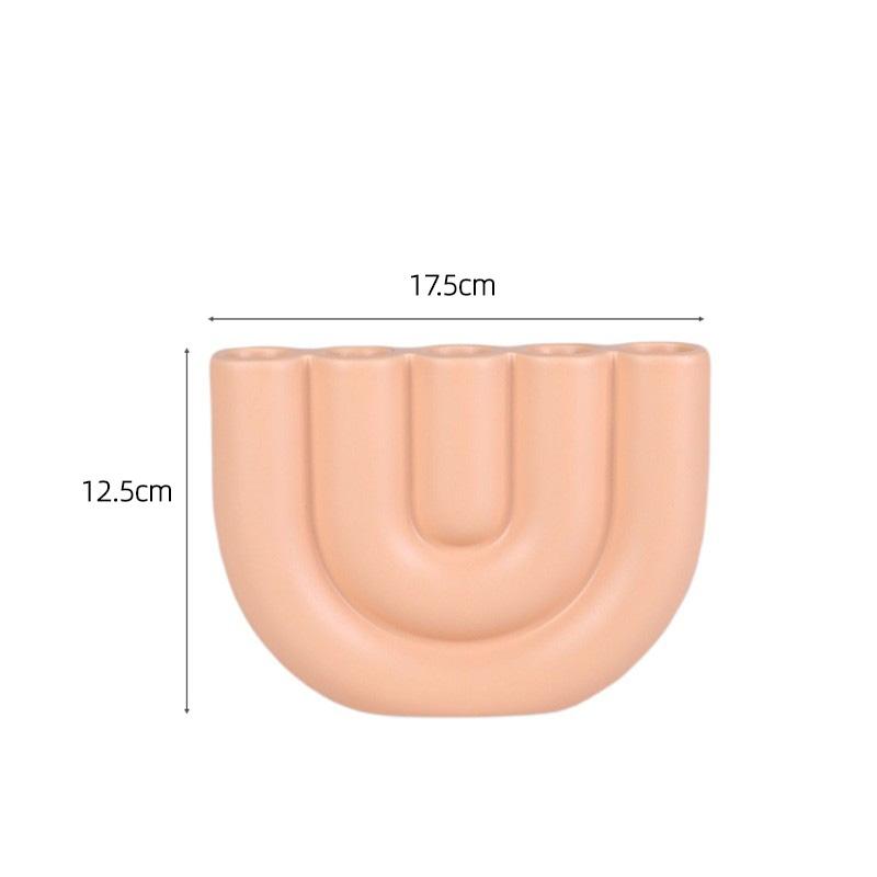 Ceramic Candlestick Tabletop Decor - Modern Living & Dining Room