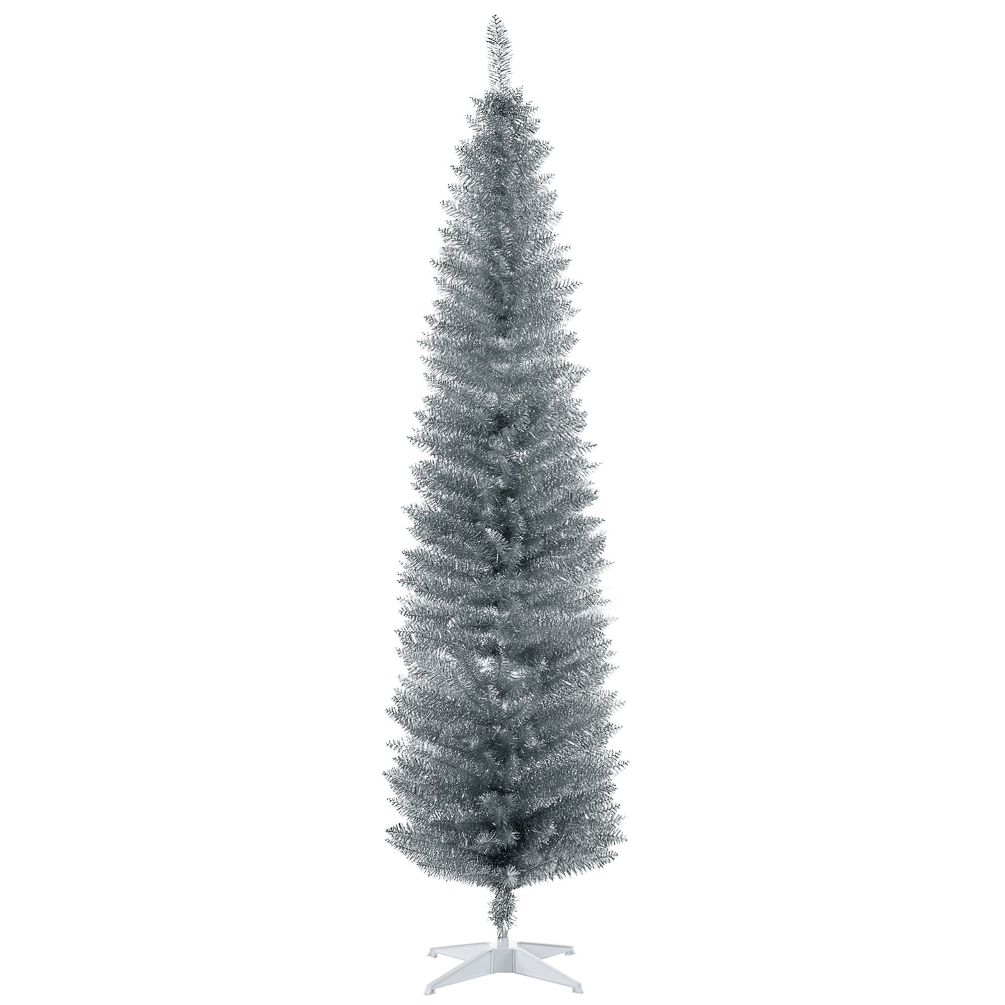 7FT Silver Pencil Christmas Tree with 499 Branch Tips