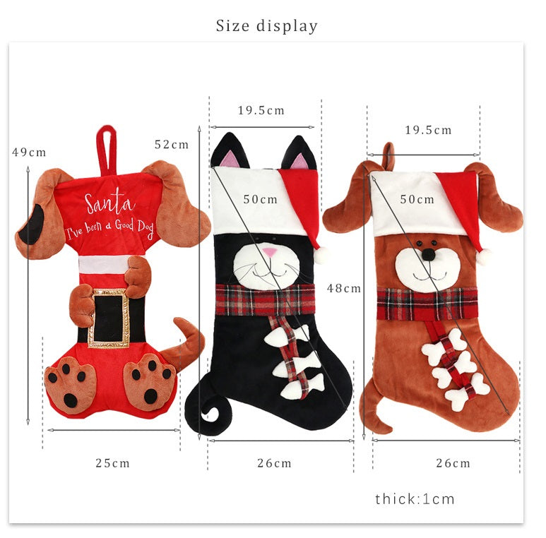 Christmas Stockings Set - Cute Cartoon Designs for Holiday Decor