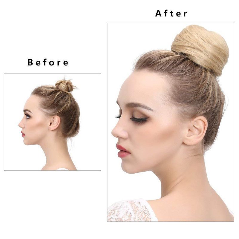 European & American Style Hair Bun Hairpieces for Women - Short Exotic Flair