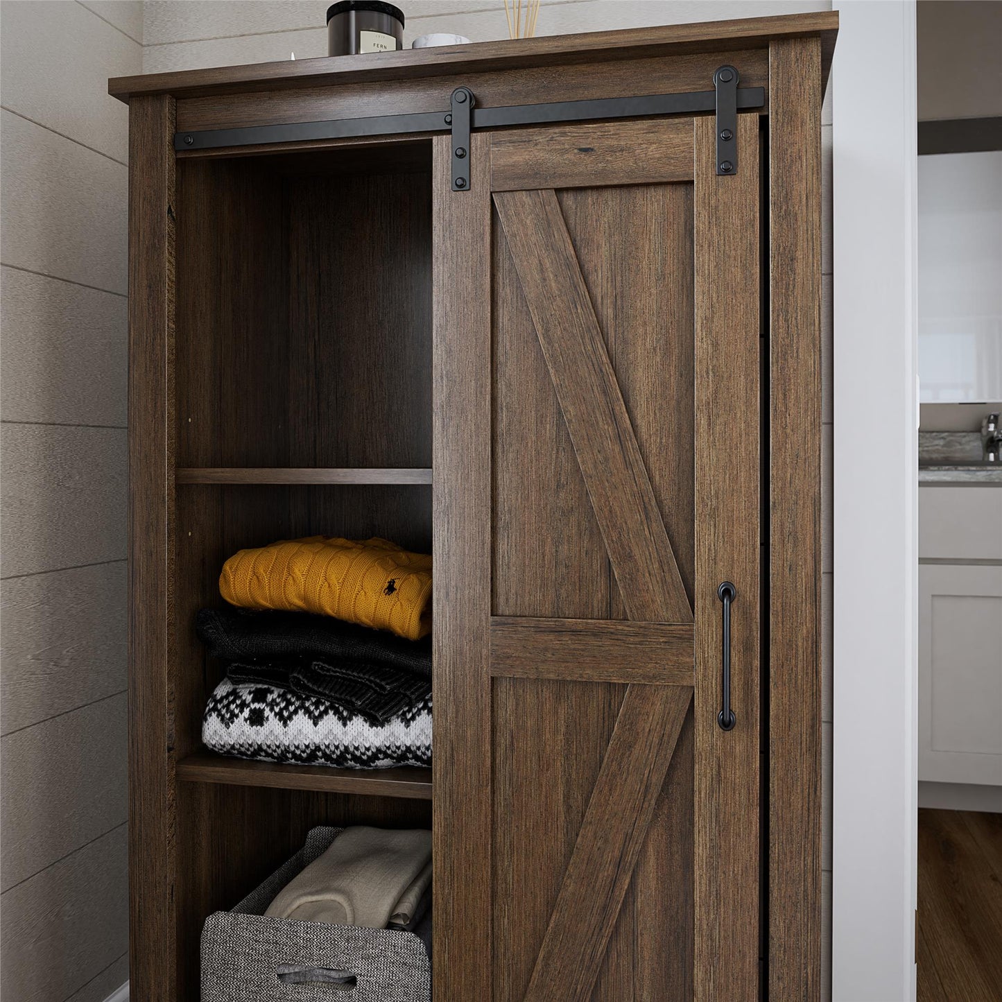 Walnut Alton Farmhouse Gentleman's Chest - Rustic Storage Dresser