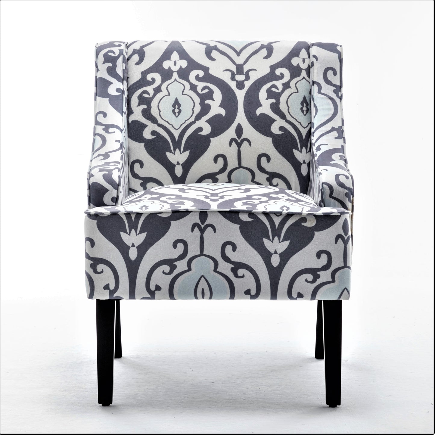 Versatile Upholstered Side Chair, Solid Wood Frame With Recessed