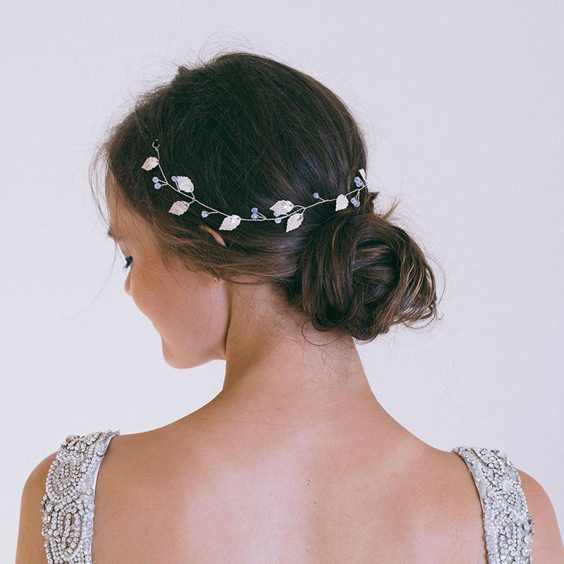 Handmade Alloy Leaf Hair Comb - Elegant Hair Accessory for Women