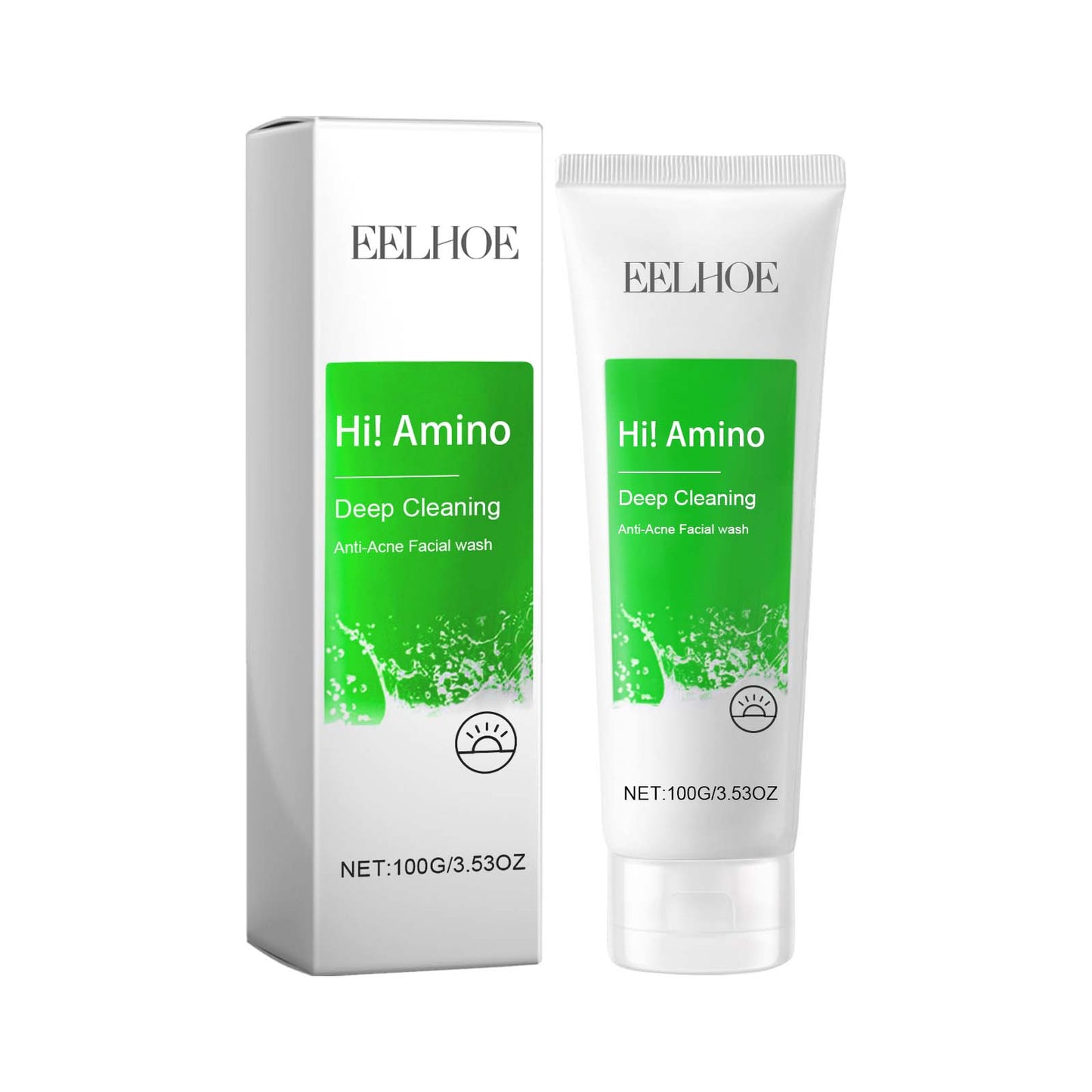 Anti-Acne Facial Cleanser - Deep Pore Cleansing Wash with Hyaluronic Acid