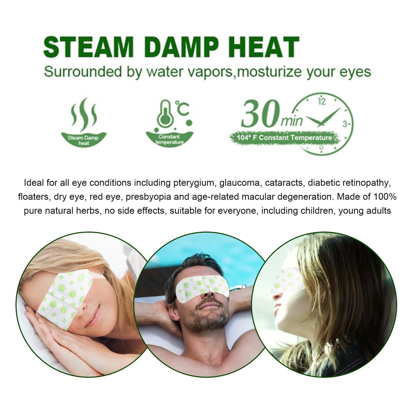 5-Pack Self-Heating Steam Eye Mask for Fatigue Relief