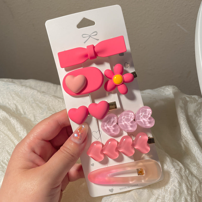 Cute Hair Clips Set - Handmade Resin Hairpins