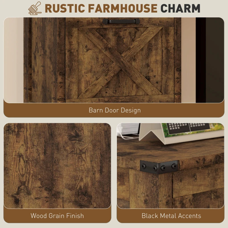 Rustic Farmhouse File Cabinet with 3 Drawers - A4 & Letter Size