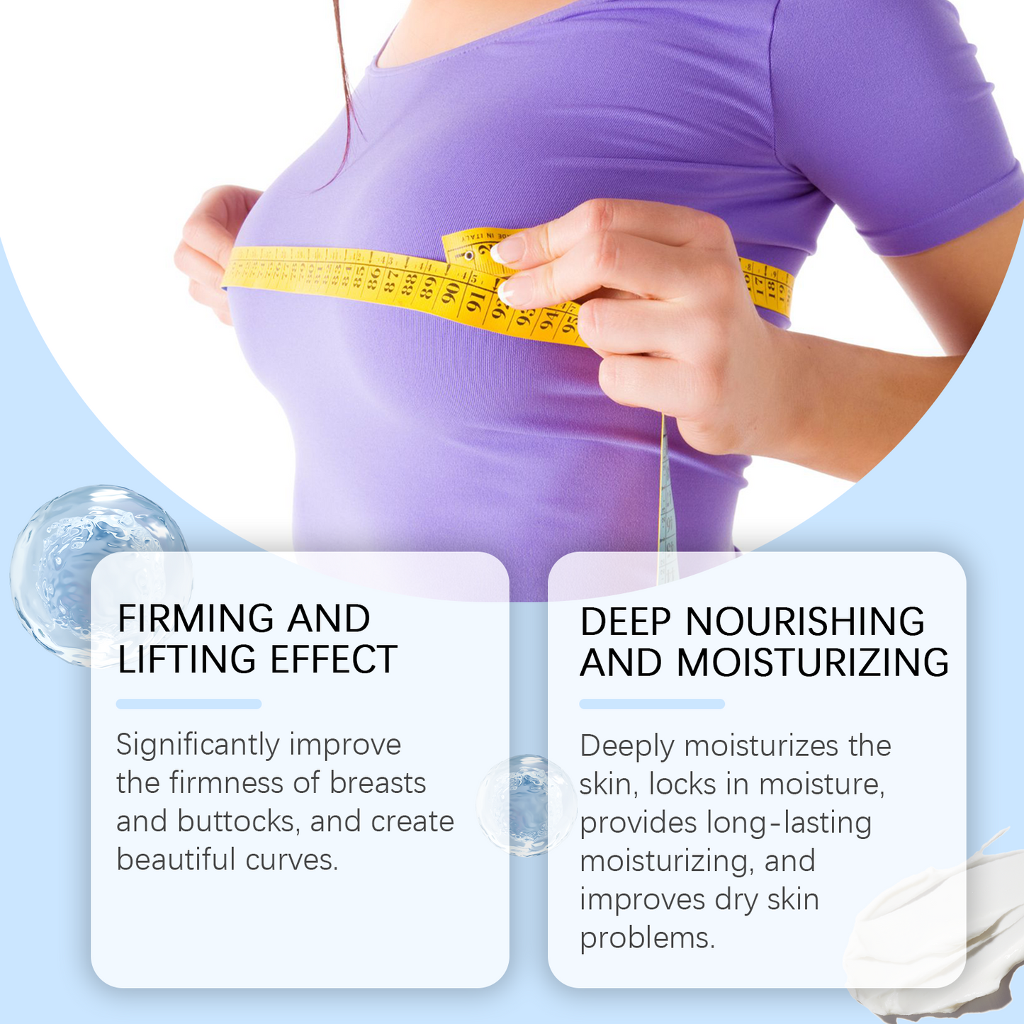 Collagen Firming Body Cream - Moisturizing Skincare for Chest & Buttocks