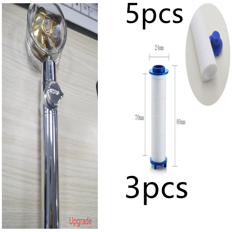 High Pressure Turbo Shower Head with Water Saving Feature & 360° Fan Extension