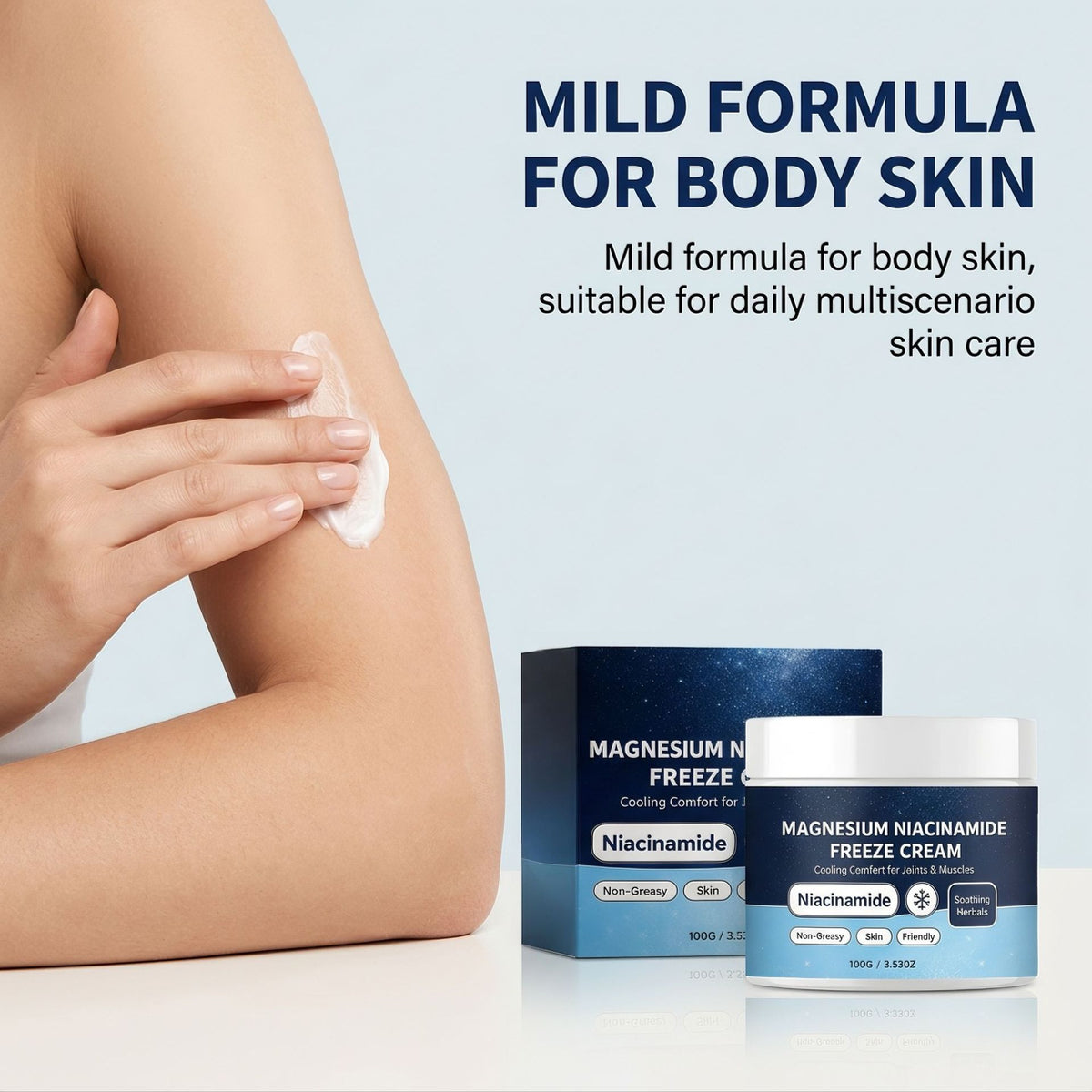 Cooling Body Care Cream 100g - Refreshing Skin Moisturizer for Body