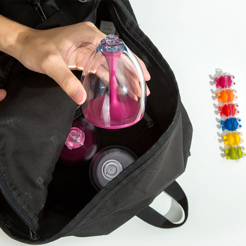 Portable Plastic Wine Glass – Drop-proof Foldable Household Drinkware