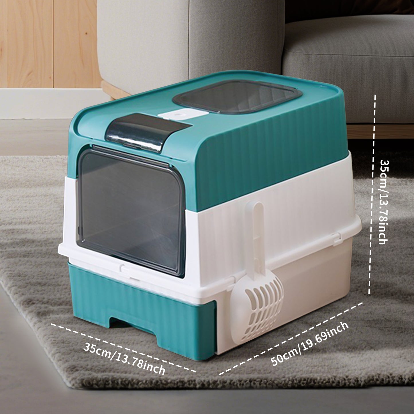 Self Pickup Cat Litter Box with Magic Cube Design - Multiple Colors Available