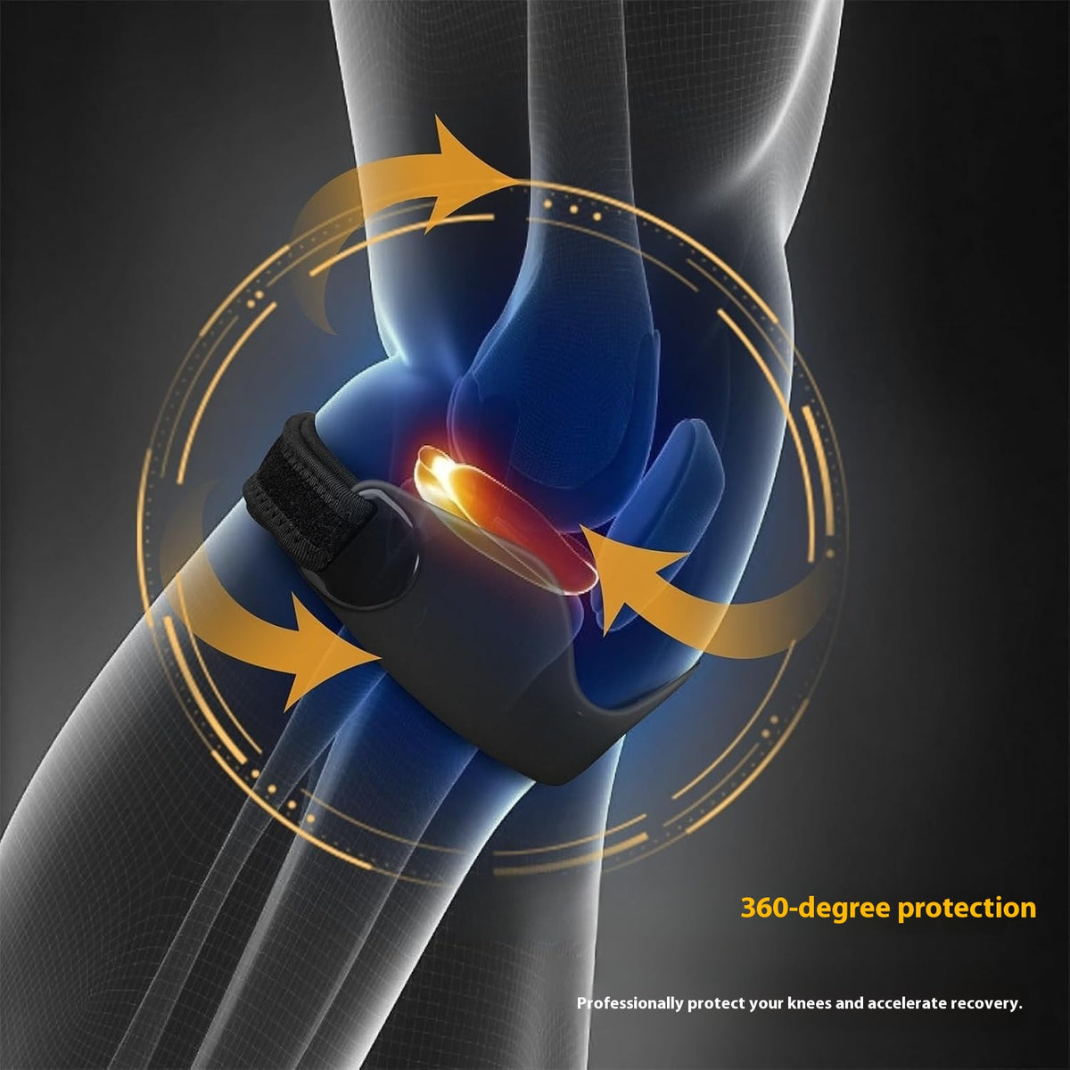 Knee Patellar Support Strap - Black