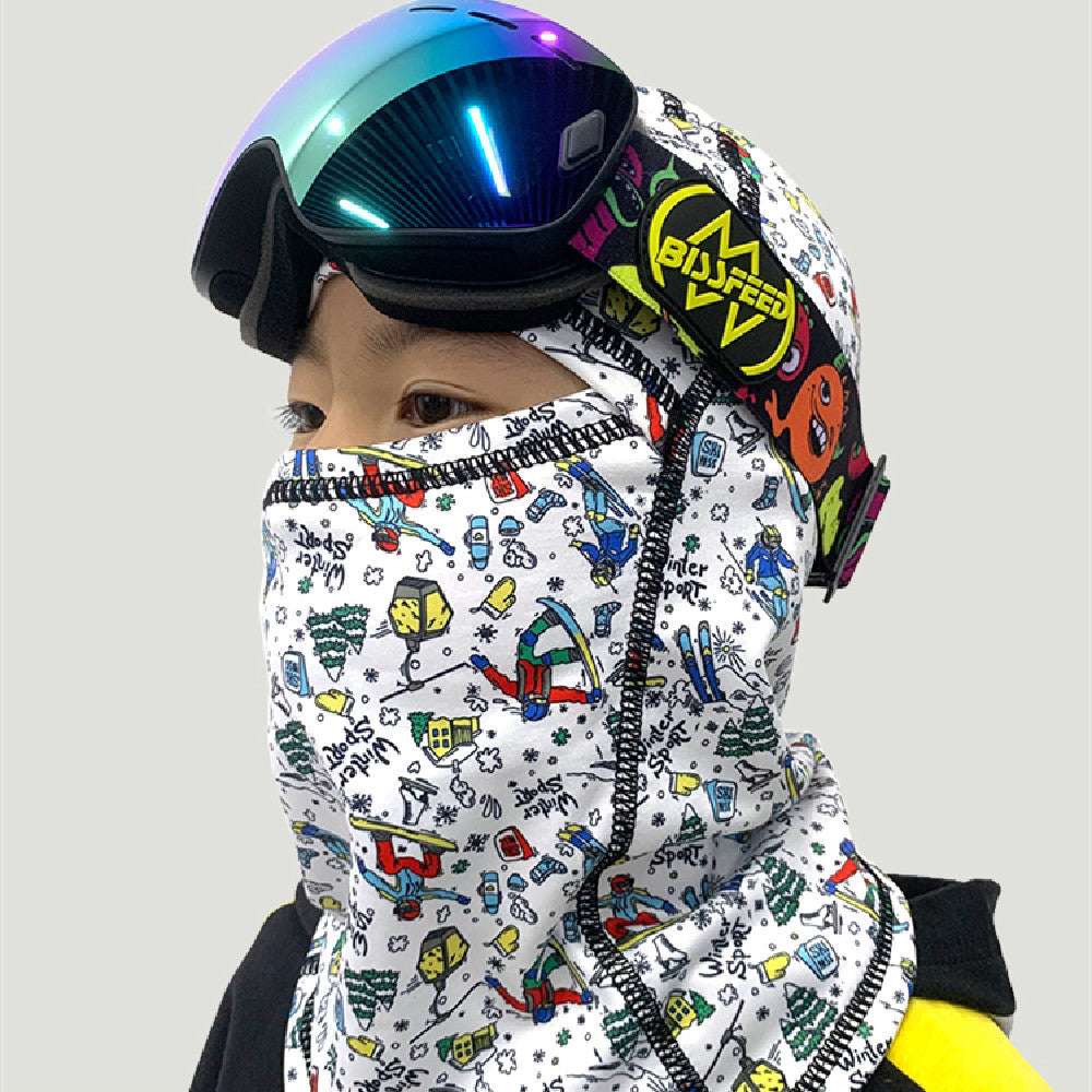 Kids Ski Face Protection Headgear Set