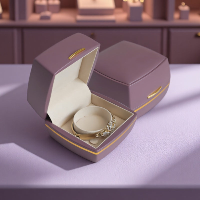 Luxury Jewelry Storage Box Large Capacity Leather Organizer for Rings & Bracelets