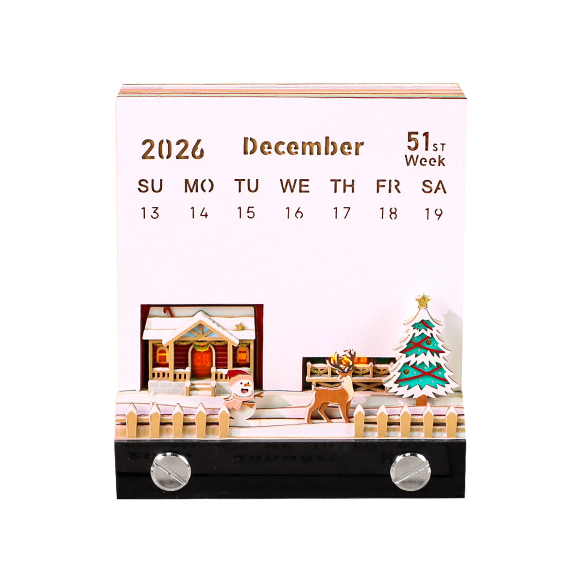 Christmas Snow House Calendar - Holiday Home Decor & Seasonal Planner