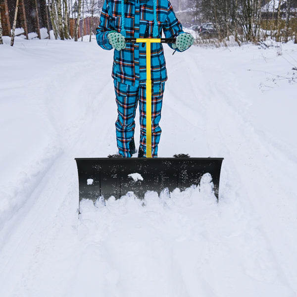 Adjustable Snow Plow for Vehicle or Lawn Use - Durable Metal Snow Removal Tool