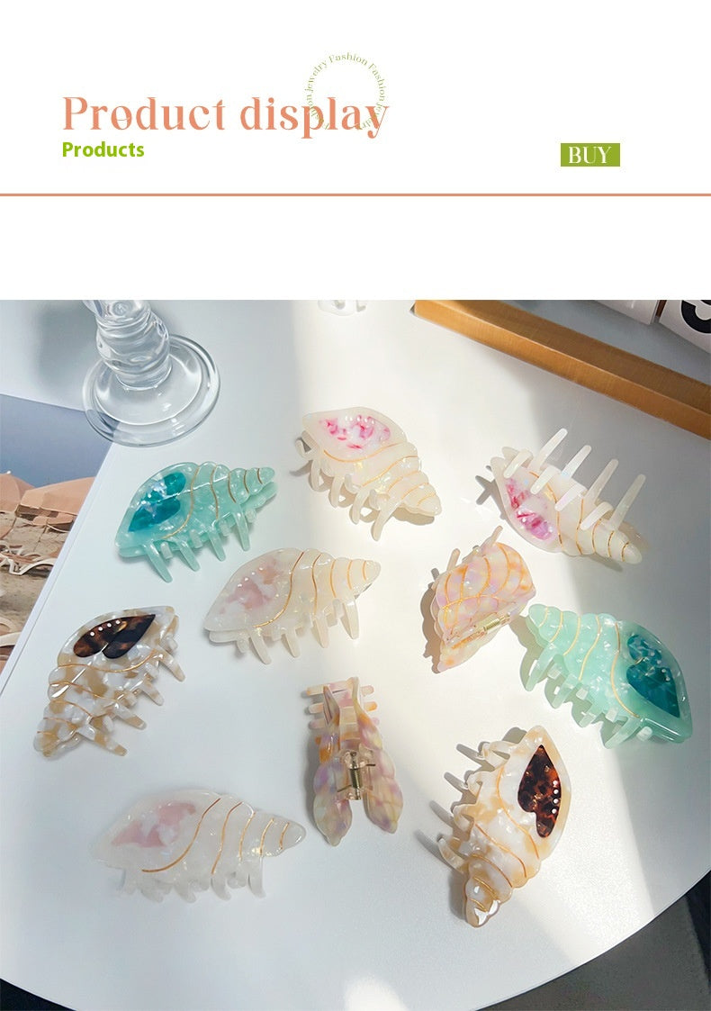 Summer Acetate Conch Hair Barrettes - Cute Hair Accessories