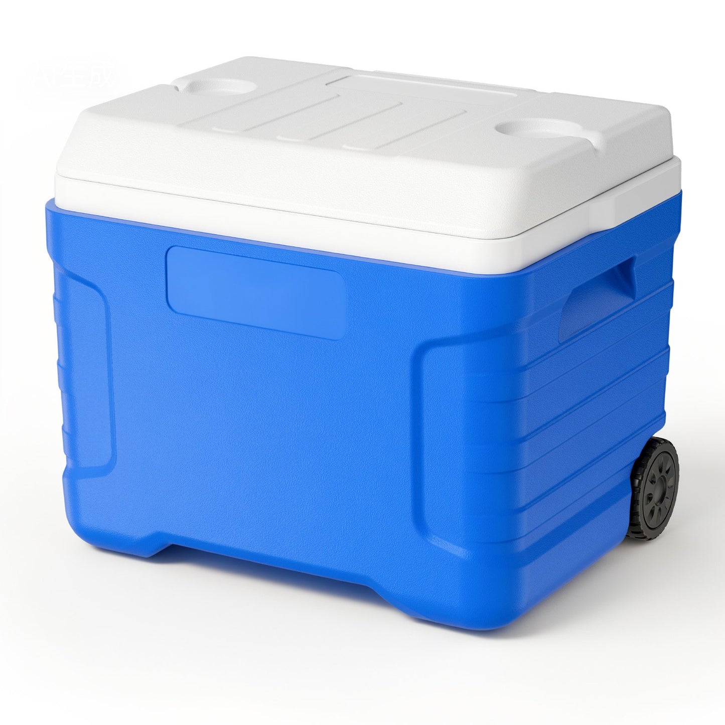 45QT Portable Rolling Cooler with Wheels - Insulated Leak-Resistant Ice Chest for Outdoor Picnics & Camping