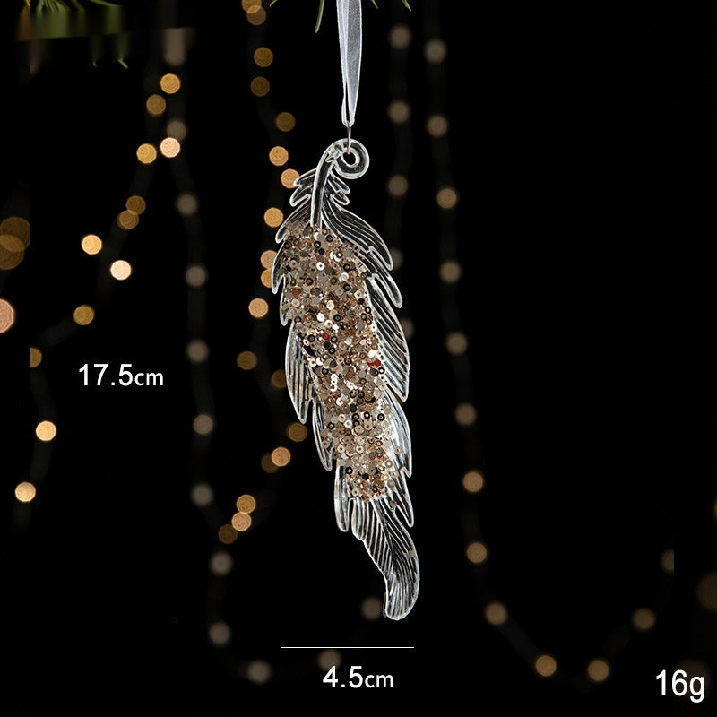 Christmas Sequin Acrylic Pendant Decorations for Holiday & Party Decor