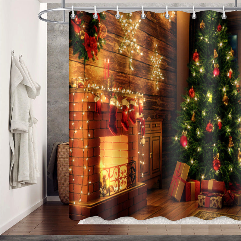 Waterproof Polyester Shower Curtain - Mildew Resistant, Multiple Sizes & Styles