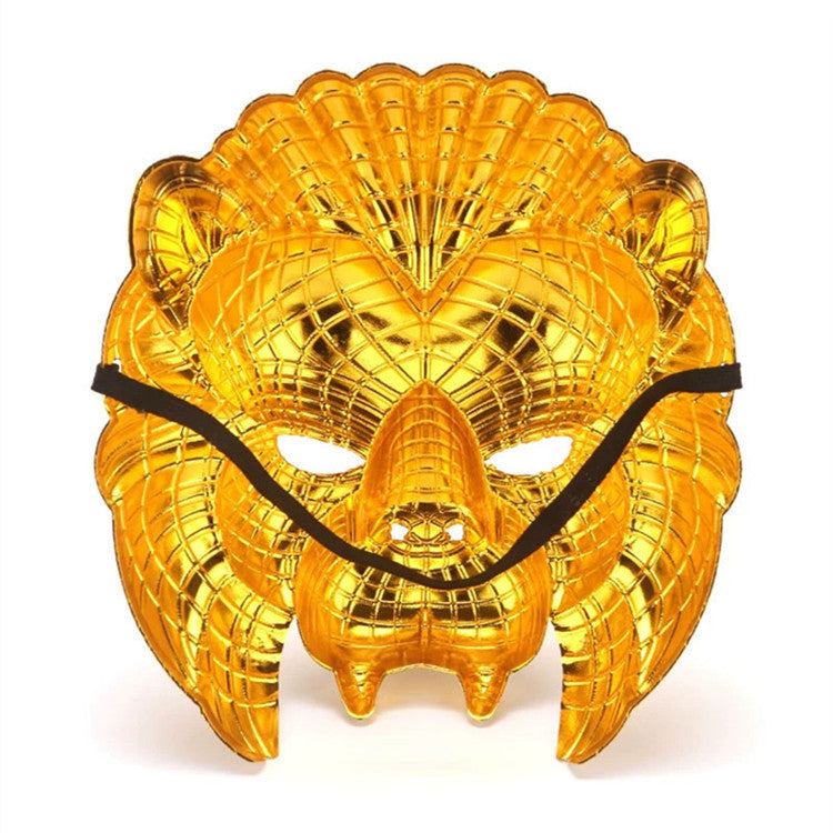 Golden Lion Head Halloween Costume Mask for Party and Role Play