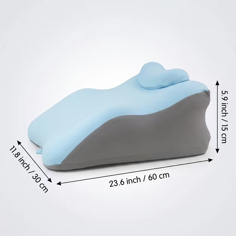Ergonomic Cotton Pillow - Breathable Back Support for Side & Back Sleepers