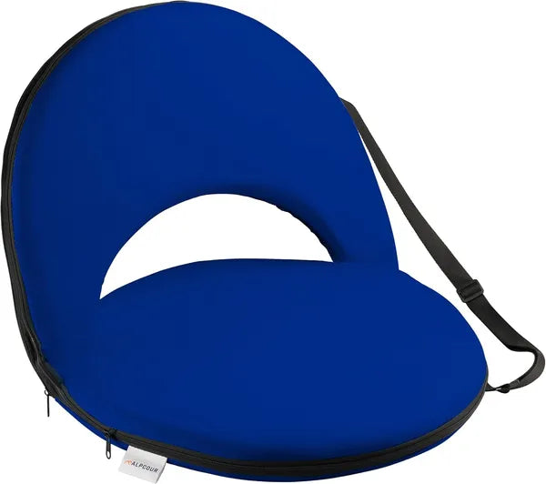Waterproof Reclining Stadium Seat - 6-Position Comfort, Royal Blue