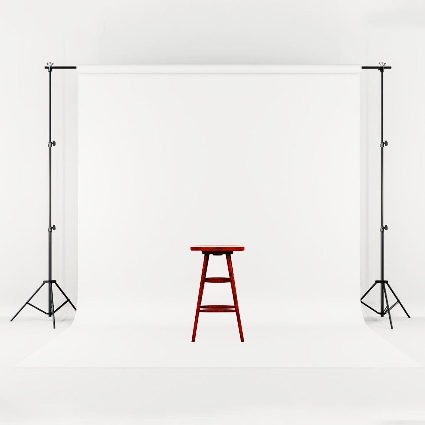 Adjustable Photography Backdrop Stand Set with Carrying Bag - Black