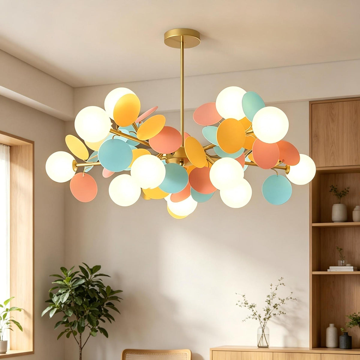 Creative Personalized Living Room Lamp with Adjustable Light Options - Cozy Bedroom Chandelier